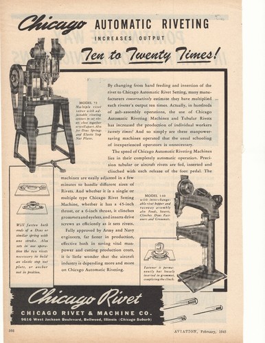 1945 chicago rivet - chicago, &