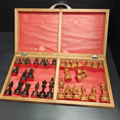 Vintage wooden chess - vintage,