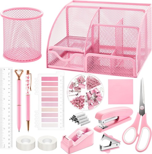 Pcs pink office supplies - 11,