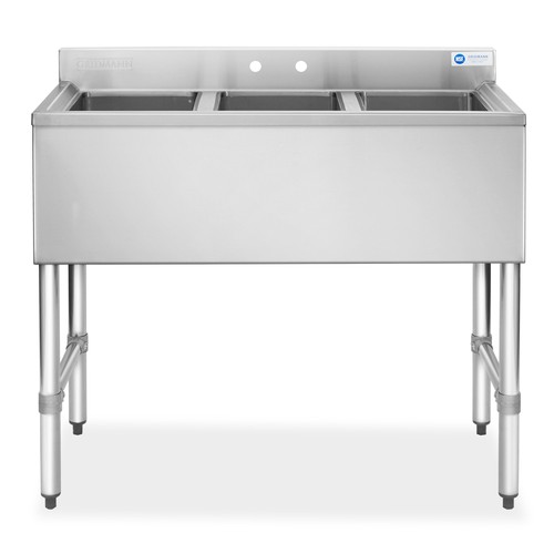 Three compartment stainless - compartment,