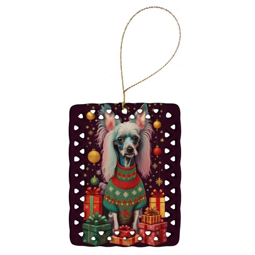 Chinese crested christmas dog - christmas,