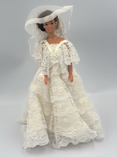 Vtg handmade lace barbie - lace,