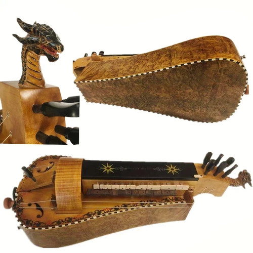 Strings hurdy gurdy carved - strings, gurdy,