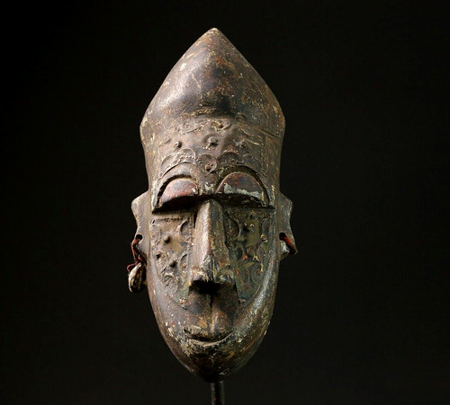 African mask hand carved - african,