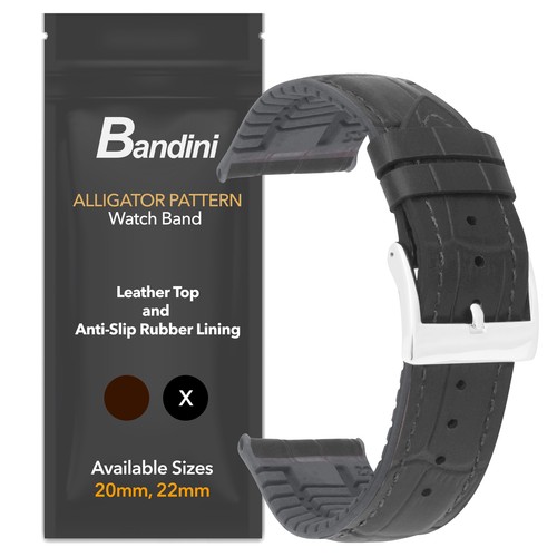 20mm leather rubber - leather, /