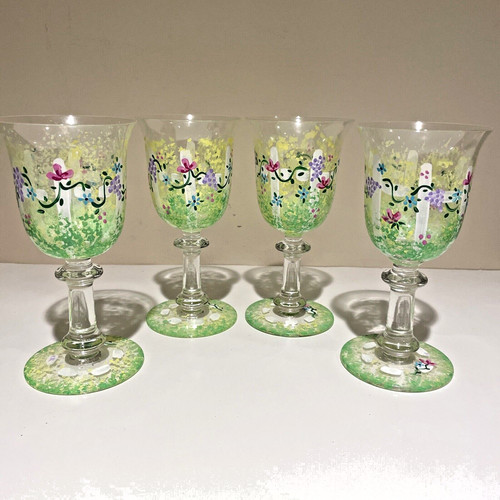 Vtg hand painted - hand, glasses