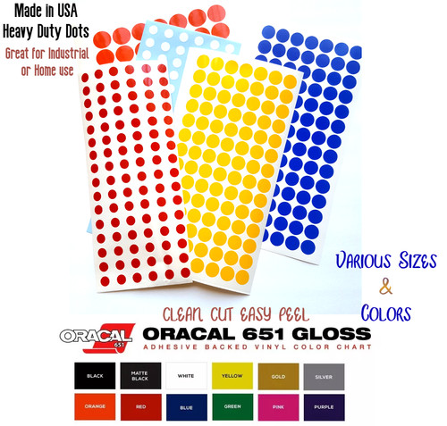 Polka dot stickers permanent - dot,