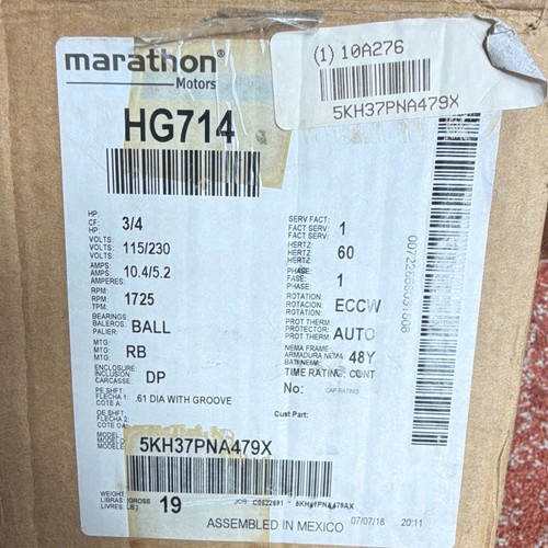 Marathon motors hg714 hp - marathon,