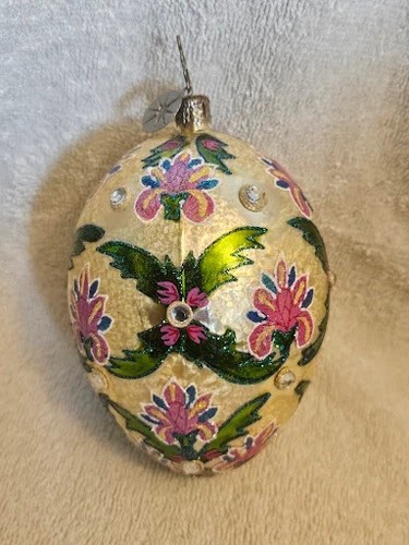 Vtg hand painted blown glass - vtg, hand-painted
