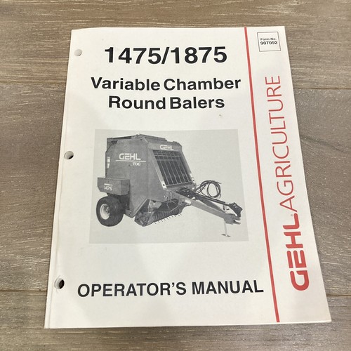 Unsealed gehl 1475 1875 - unsealed, 1475/1875