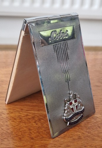 Vintage enamel chrome notes - vintage,