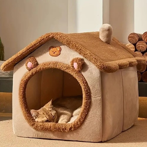Foldable cat house bed - cat, house/bed