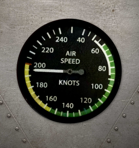 Airspeed indicator dial - indicator,