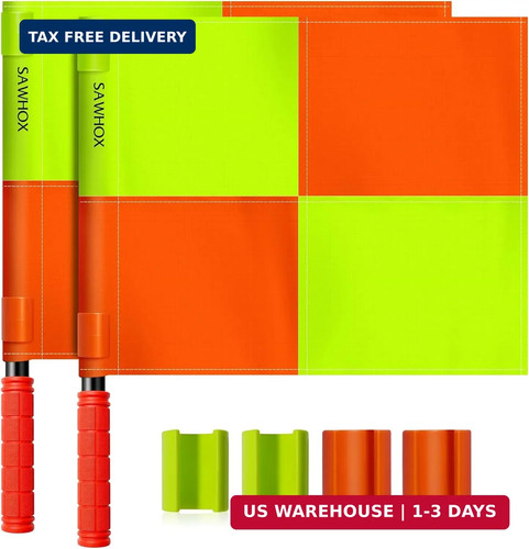 Soccer referee flags - soccer, flags,