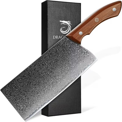 Damascus steel cleaver razor - damascus,