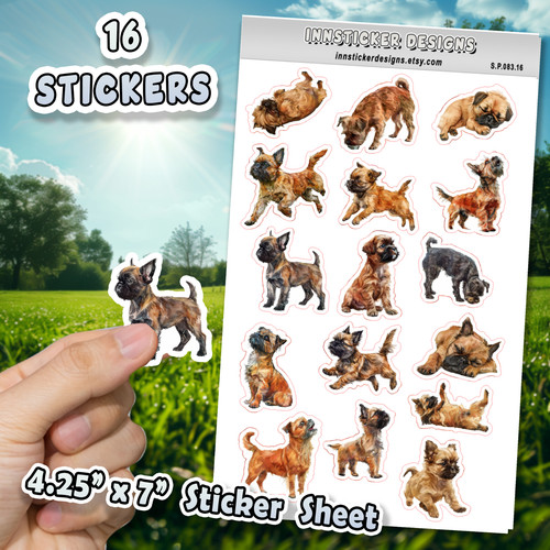 Brussels griffon dog stickers - brussels,
