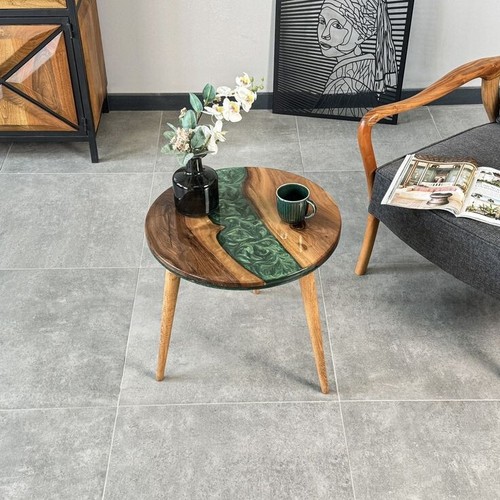 Green river epoxy coffee table - epoxy,