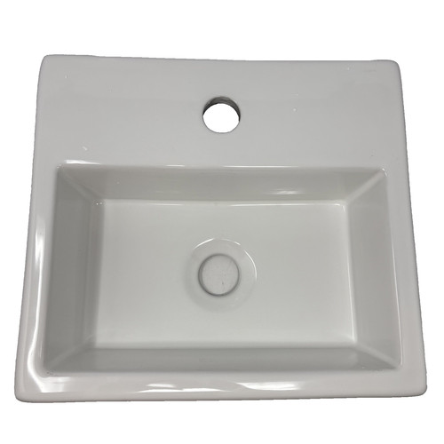 White porcelain rectangular - white,