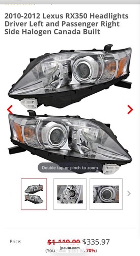 2012 lexus 350 halogen - lexus,