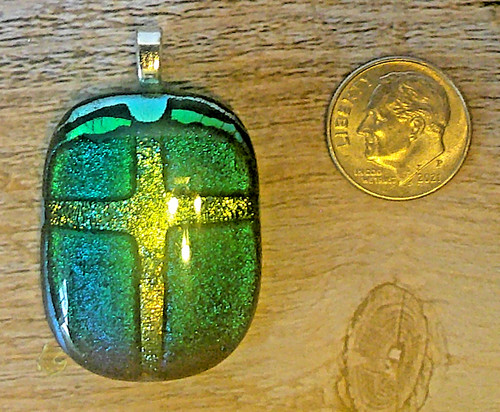 Dichroic glass pendant fused - dichroic,