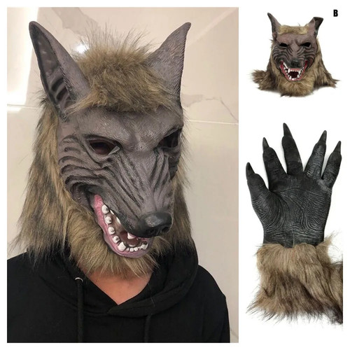 Creepy wolf costume halloween - wolf,