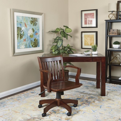 Deluxe wood banker - wood, office