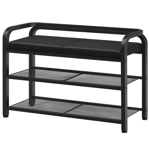 Shoe bench with - bench, backrest