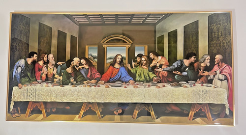 The last supper picture gold - supper,