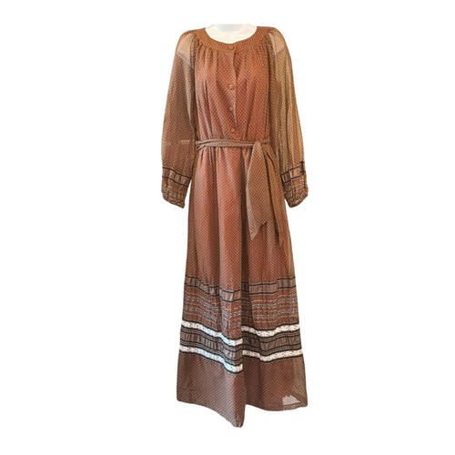 Vintage brown prairie - vintage, polka