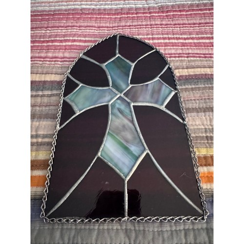 Vintage stained glass cross - vintage,