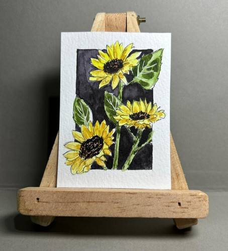 Original watercolor aceo - original,