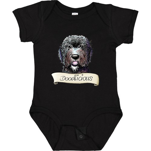 Inktastic black doodle baby - black,