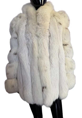 Arctic white fox fur coat - fox,