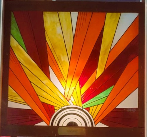 Antique leaded stained glass
