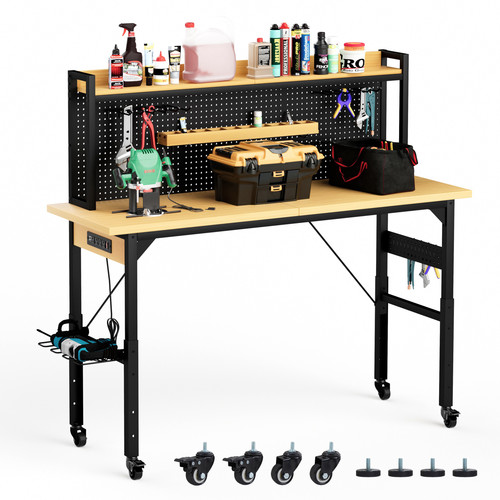 Adjustable workbench w - 71''adjustable, w/