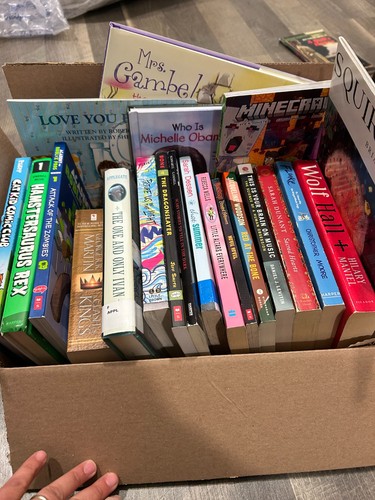 Box assorted books all - of,
