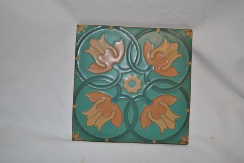 Van briggle tile lotus - briggle,