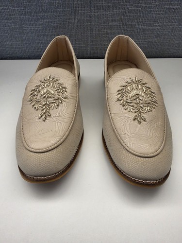 Men cream embroidered - cream,