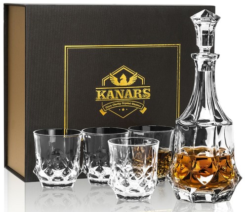 Crystal scotch decanter set - scotch,