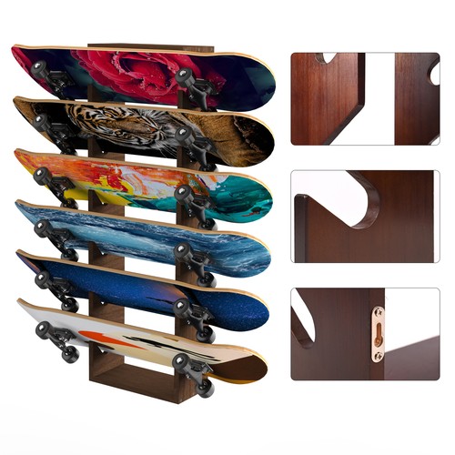 Wood skateboard deck wall - wood,
