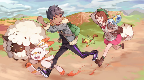 Pok mon grookey hop scorbunny - hop,