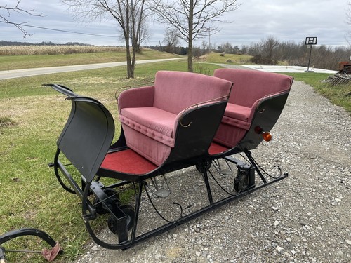 Amish built horse drawn sleigh - amish,