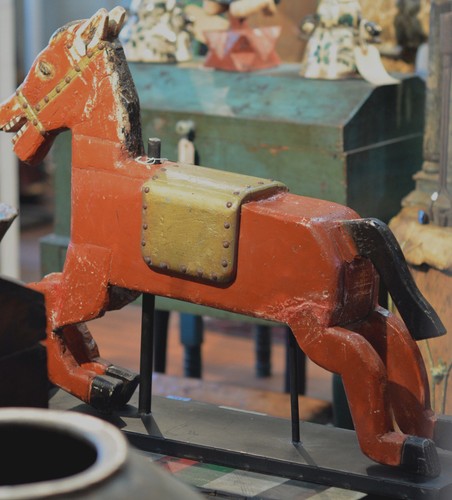 Antique carousel horse - antique,