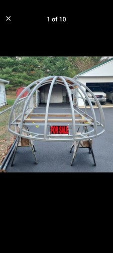 Steel frame awning approx 9ft - frame,