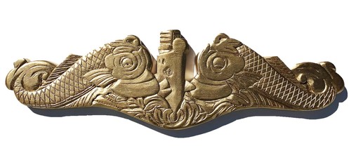 Submarine warfare pin plaque - warfare,