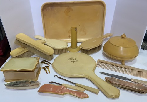 Vintage dresser set 5 - vintage, pc,