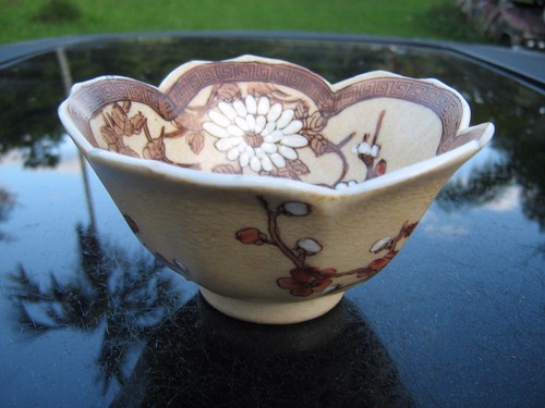 Floral brown orange - ,