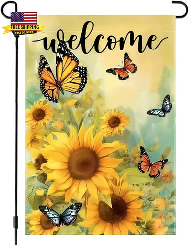 Summer sunflower butterfly - summer,