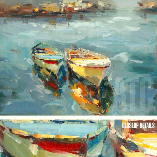 47w x35h lakeside boats - boats, by