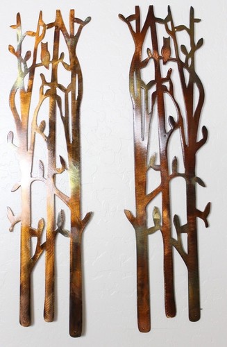 Set two birch trees panels - of,